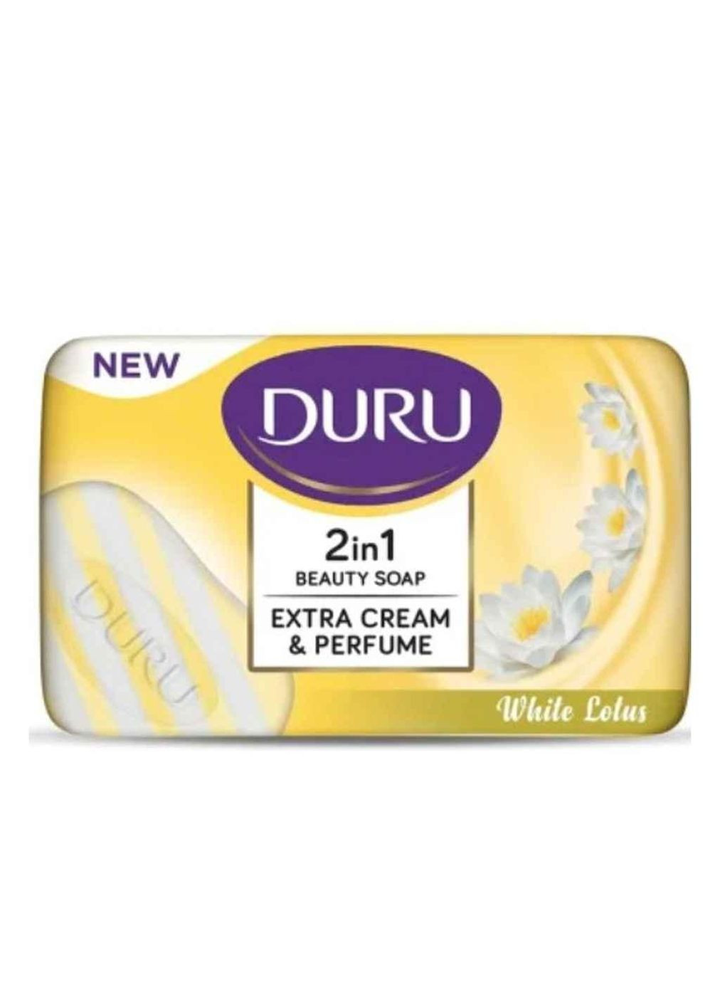 Мыло туалетное экопак 4шт 100г 2в1 Белый лотос ТМ Duru (338624787)