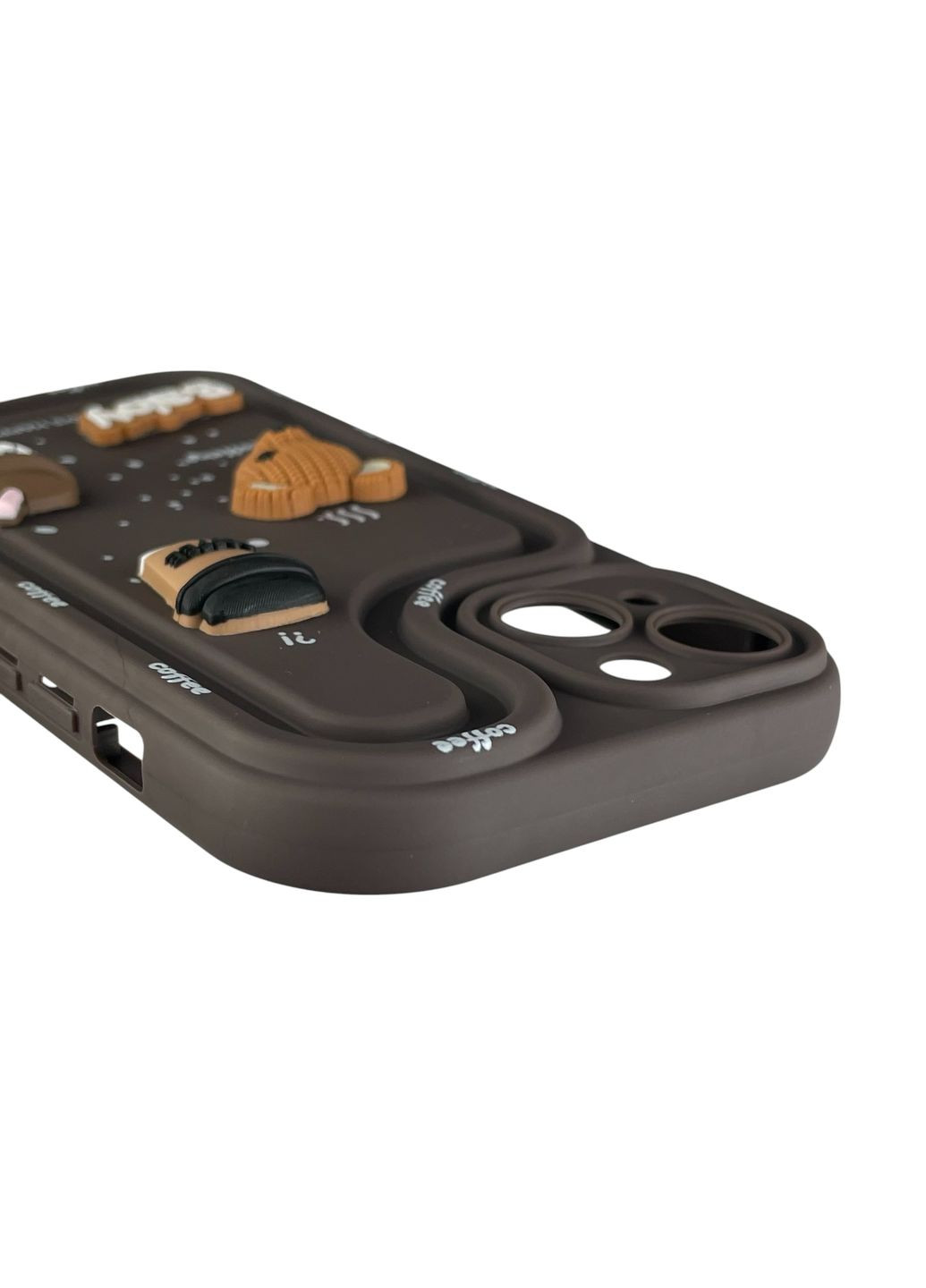 Чехол для iPhone 13 с 3д рисунком детский женский объёмный на айфон 13 коричневый Apple (366019597)