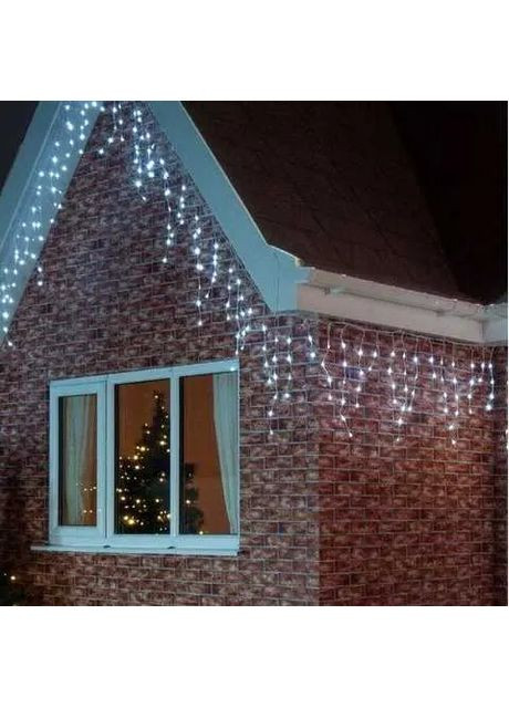 Новорічна святкова гірлянда бахрома 120 Led прозорий провід 3х0.5 м Hot Huez (365749021)