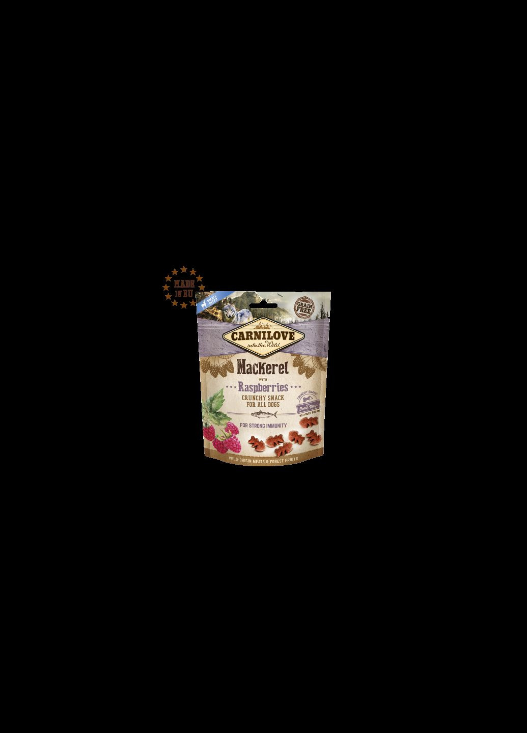 Лакомство для собак Mackerel with Raspberries для иммунитета, 200г Carnilove (292258832)