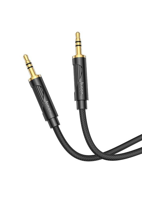 Кабель аудио UPA30 AUX 3.5mm to 3.5mm 1 метр папа - папа черный Hoco (333654576)