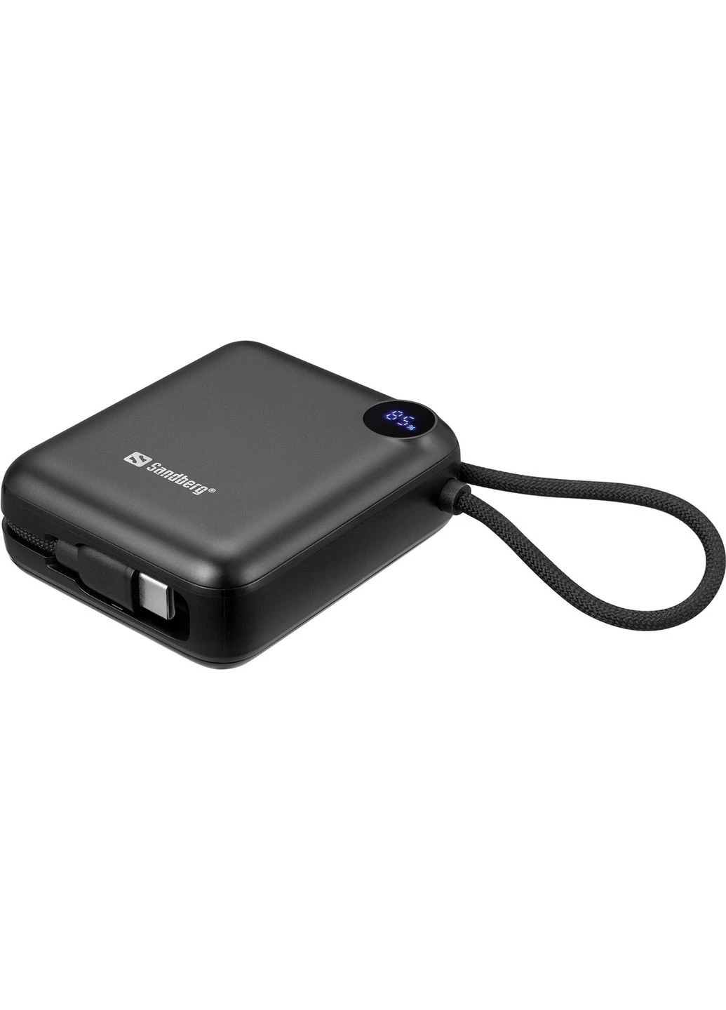 УМБ 10000mAh 20W PD,QC3.0, USB-C In/Out, PowerThru, with built-in 2xUSB-C cables Sandberg (395707882)