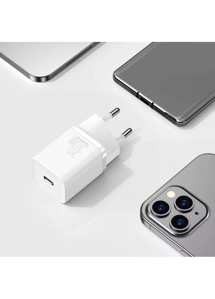 Зарядка Super Silicone PD 30W (1Type-C) (EU) Baseus (360554608)