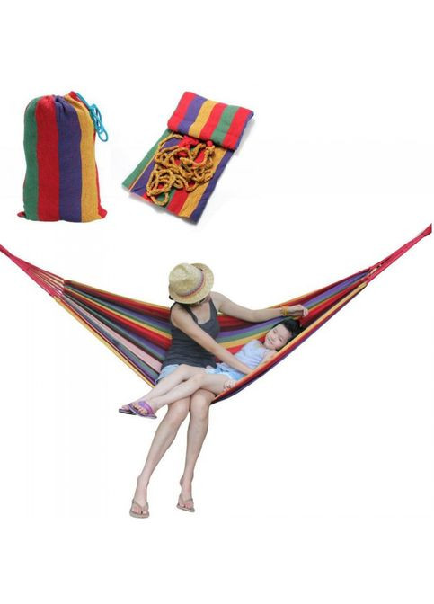 Мексиканский гамак хлопок 240x80 см + чехол Радужный MDR UKC (371793818)