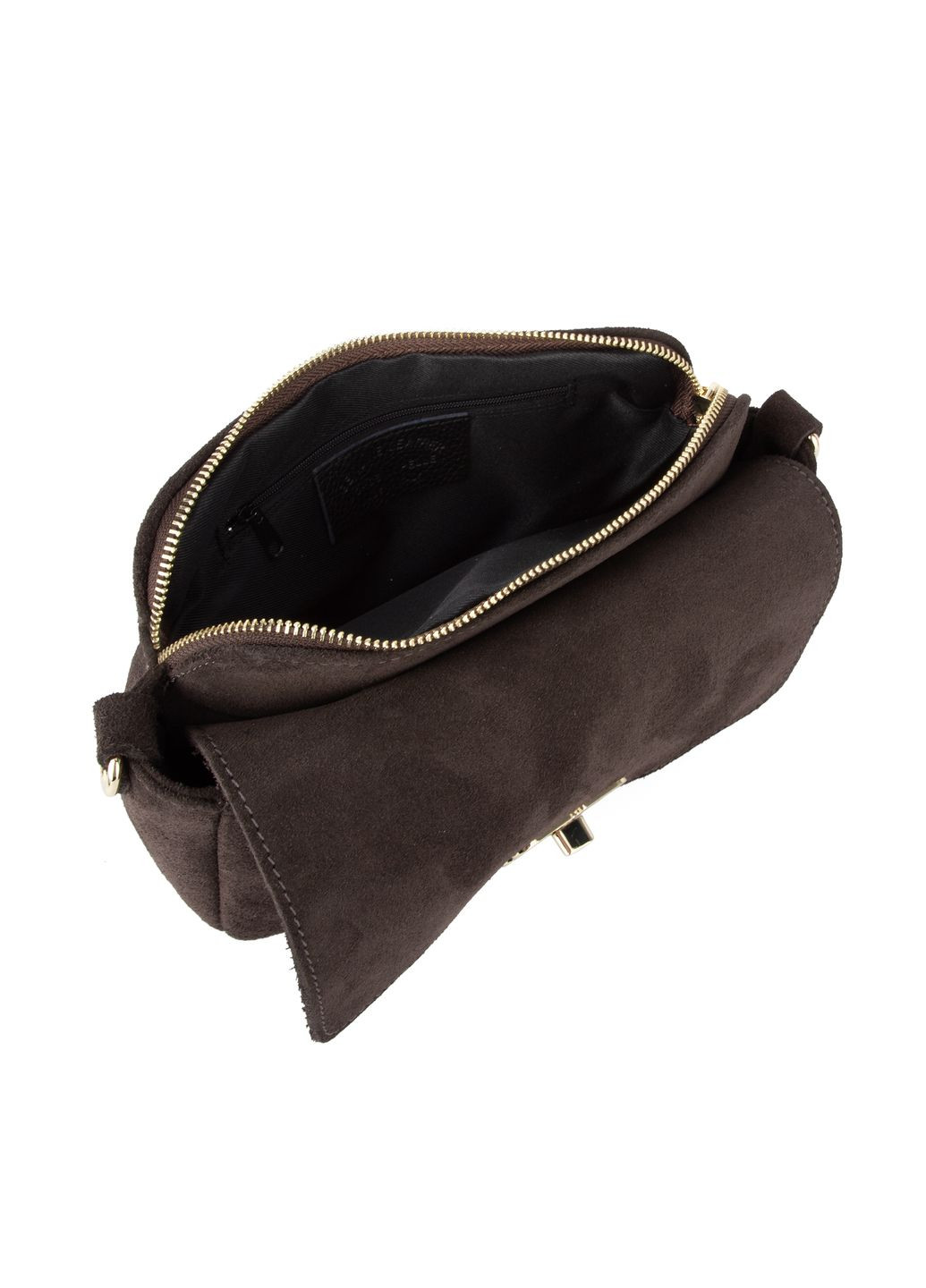 Сумка женская маленькая замшевая на два отделения 04042 шоколадная Virginia Conti (369368463)