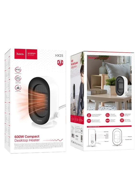 Обігрівач 600W heater (3 режими) (6942007646666) Hoco HX25 (357474370)