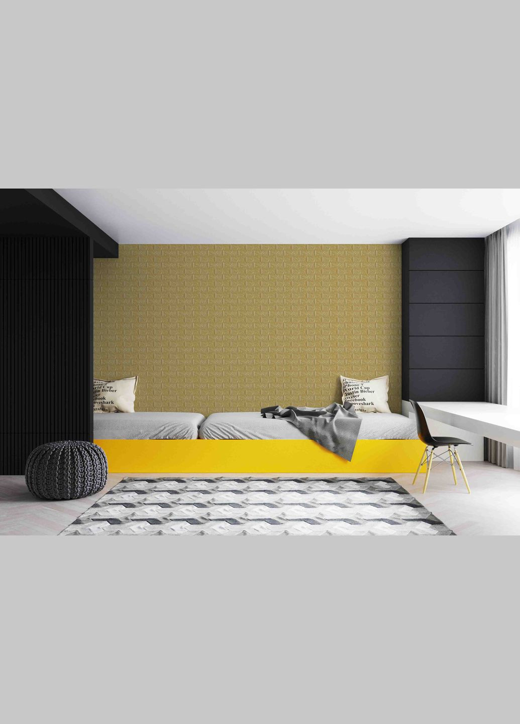 Самоклеюча декоративна панель золота цегла 700x770x5 мм Loft Expert (298400505)