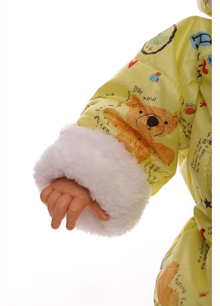 Чоловічок на траві зірочка з принтом ведмедиків жовтий 74 см (44994) BABYKROHA (315340836)