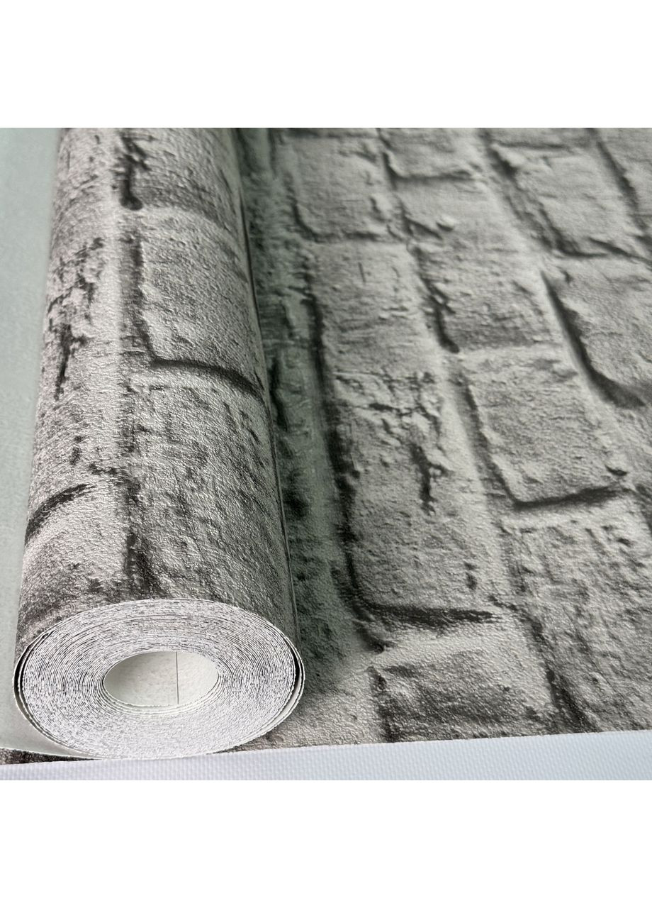 Обои виниловые Loft Superior серые под кирпич 1,06x10 м 1034118 MARBURG (371776238)