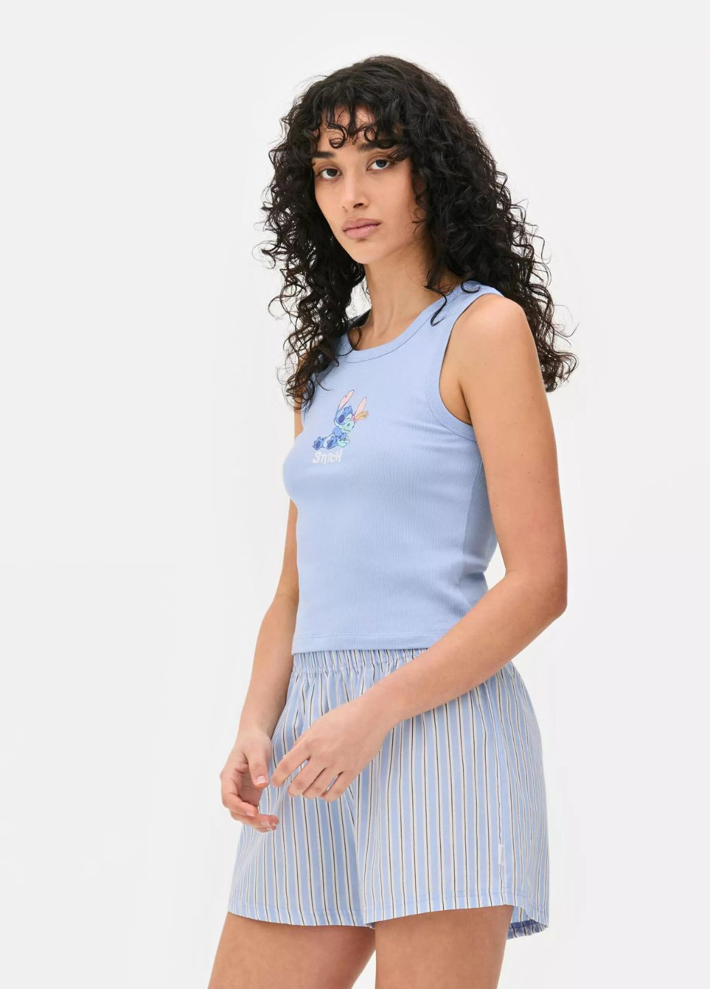 Голубая всесезон пижама short doll hello kitty комплект для дома и сна пудровый (8402) Primark