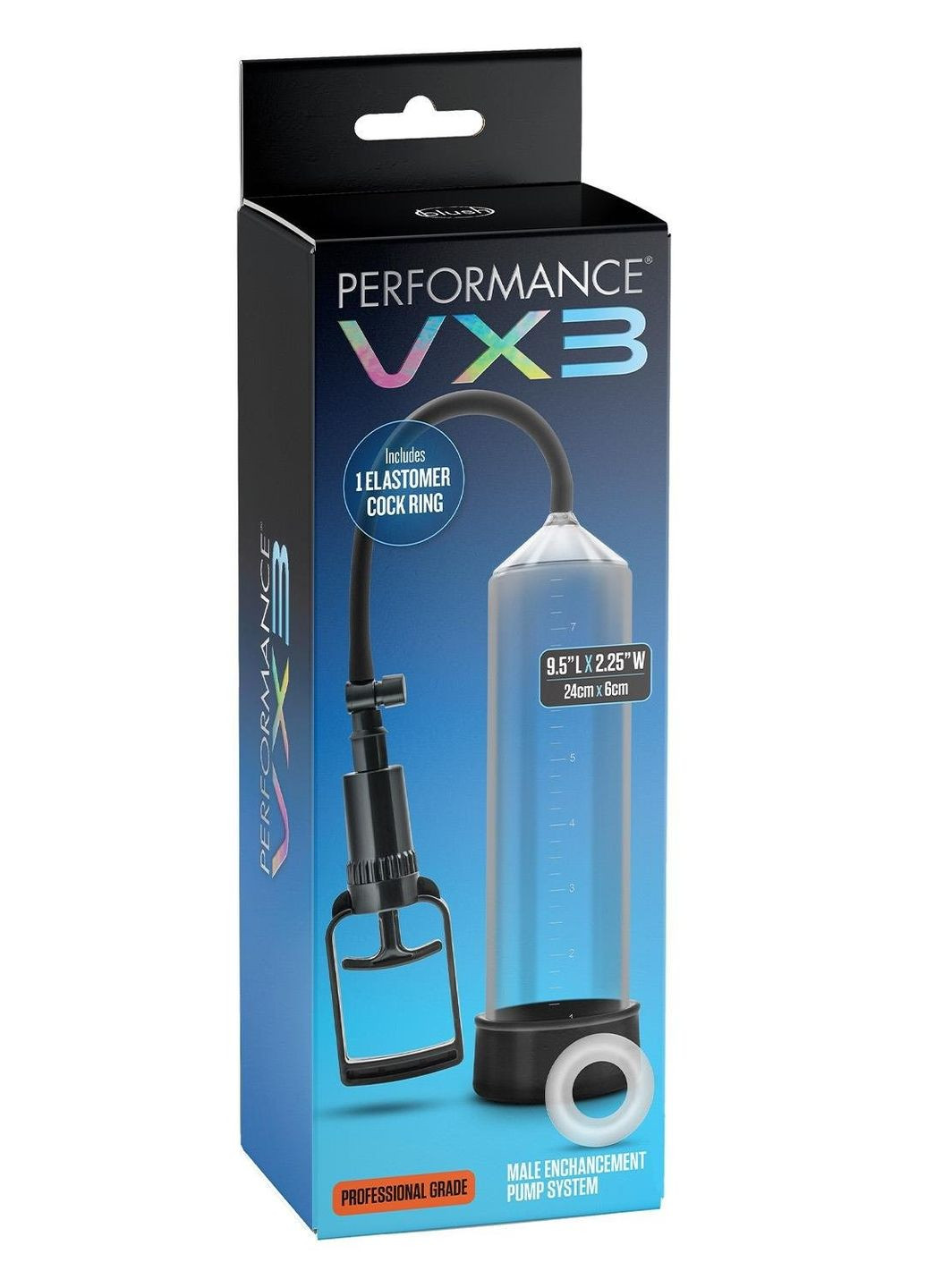 Чоловіча помпа для покращення потенції Performance VX3 прозора Blush (327873394)