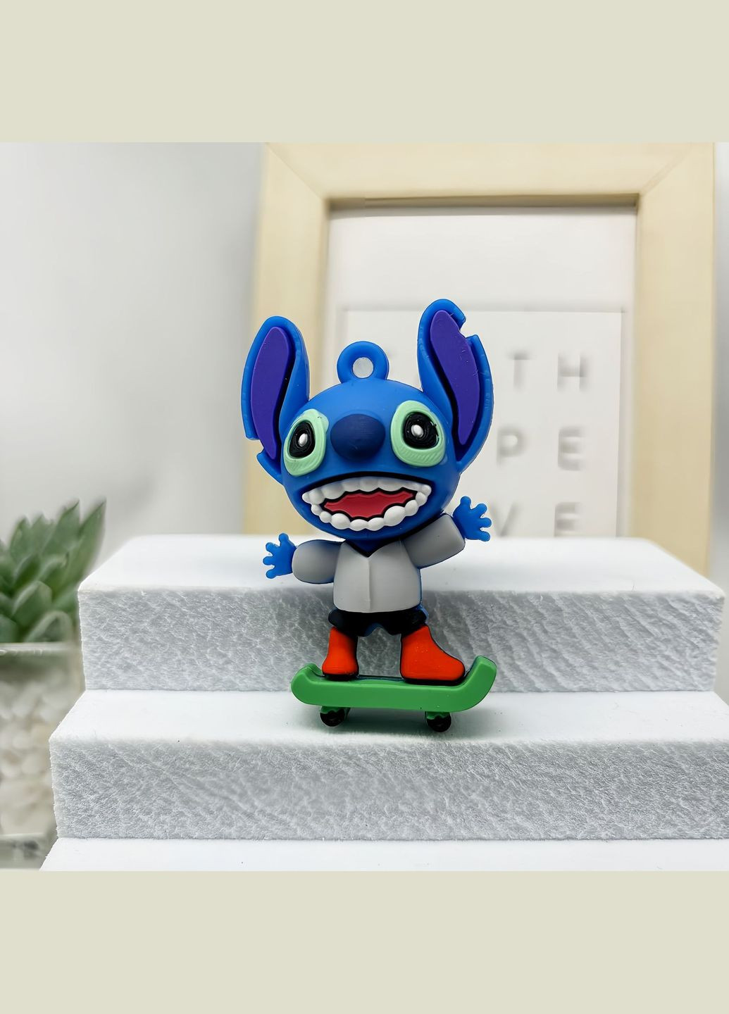 Лило и Стич фигурки брелки Lilo and Stitch мини детский игровой набор 9 шт резиновых фигурок 6 см Shantou (315724822)