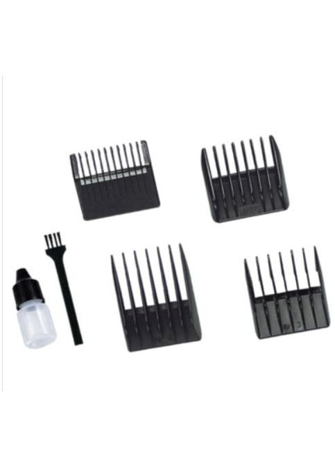 Универсальная машинка для стрижки волос МG-580 машинка для стрижки с 4 сменными насадками черная 25 Вт Magio (298704483)