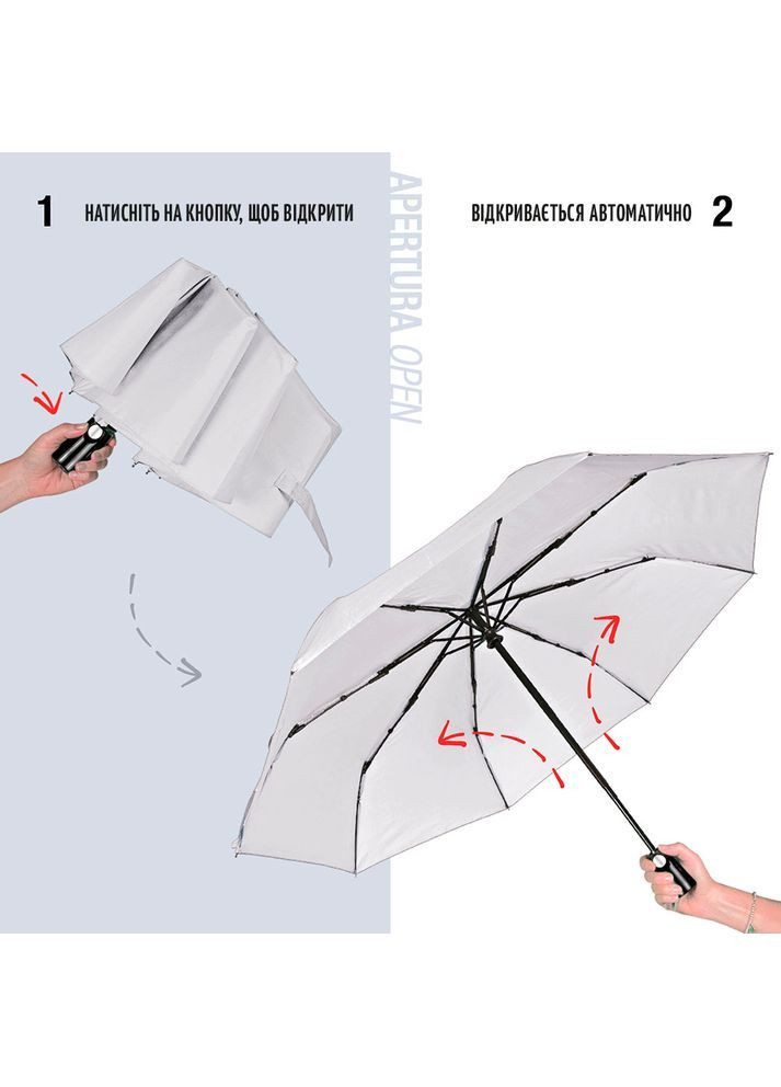 Зонтик Ombrelli складной автоматический белый () Perletti 96007-04 (367179202)