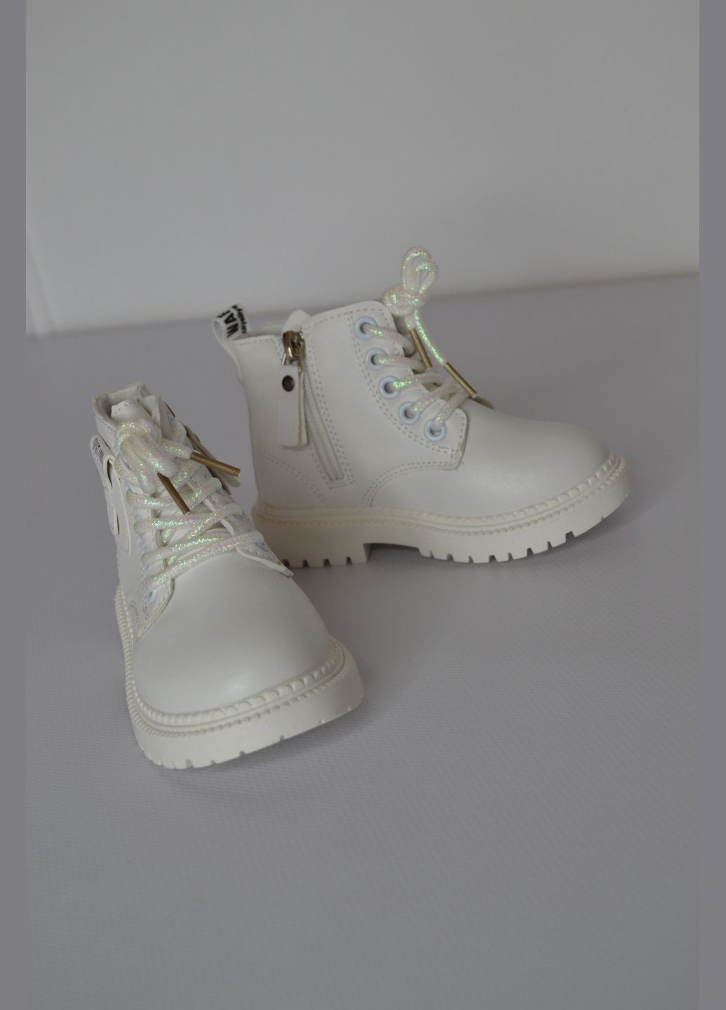 Белые демисезонные ботинки bbt 23 г 14,5 см белый артикул д287 ВВТ