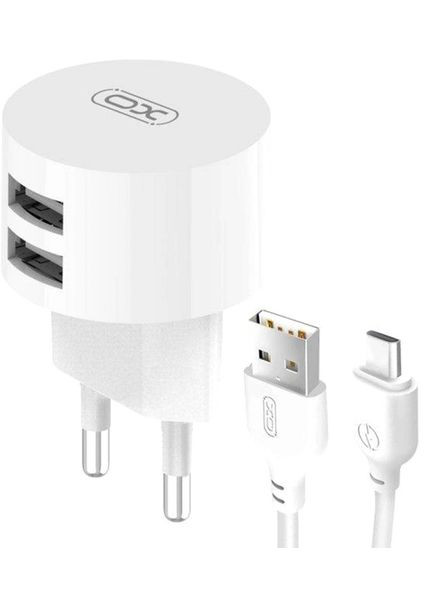 Сетевое зарядное устройство L62 2.4A/2USB White XO (301466199)
