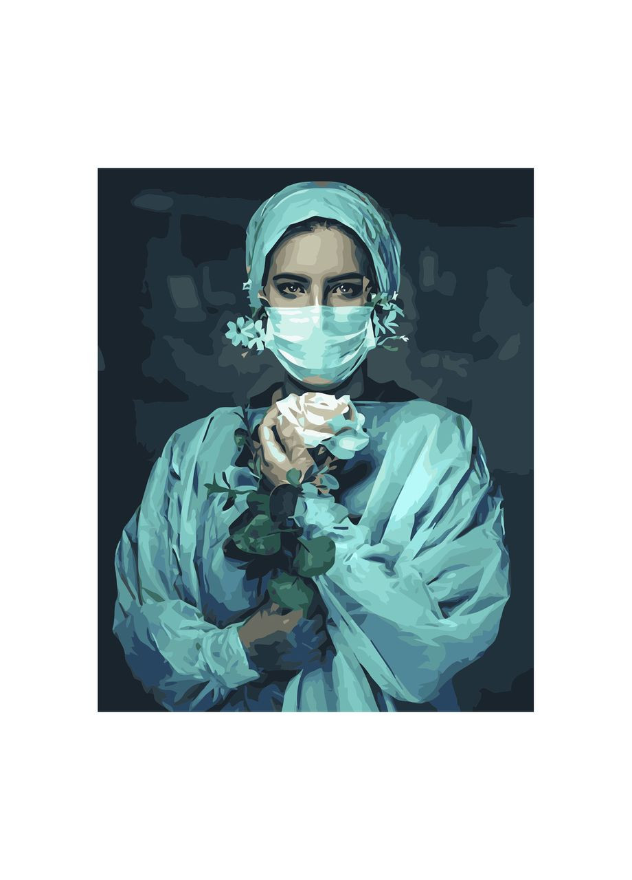 Картина по номерам для взрослых Врач акриловая развивающая см VA-2843 с лаком Strateg (362438327)