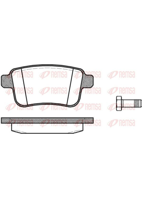 Колодки тормозные дисковые ЗАДН MB CITAN МИНИВЕН (W415) 1.5 2012.11-2021.08 (RS 1352.00) Remsa (354334225)