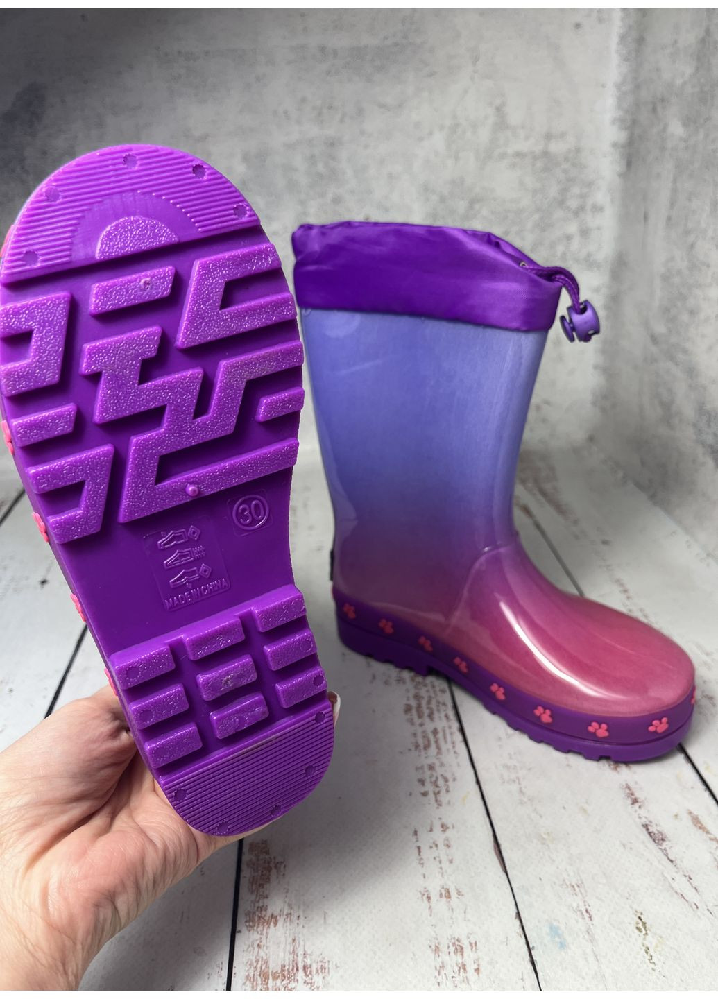 Гумові чоботи дитячі на дівчинку Фіолетовий (509) American Club (360543919)