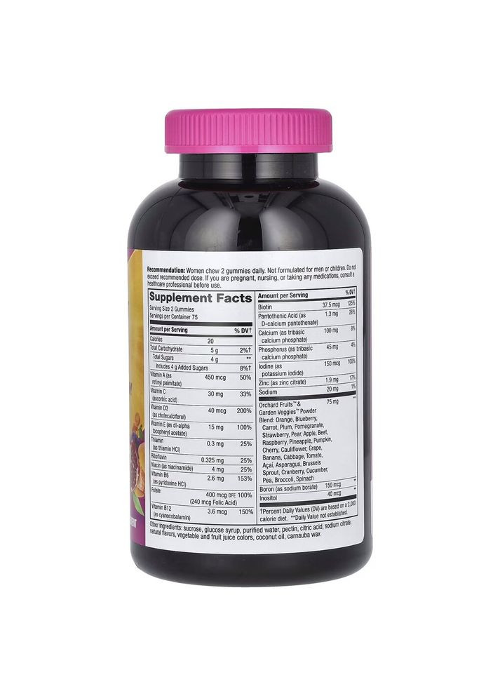 Комплекс для здоров'я жінок Alive! Women's Gummy, 150 желейок Nature's Way (325428257)
