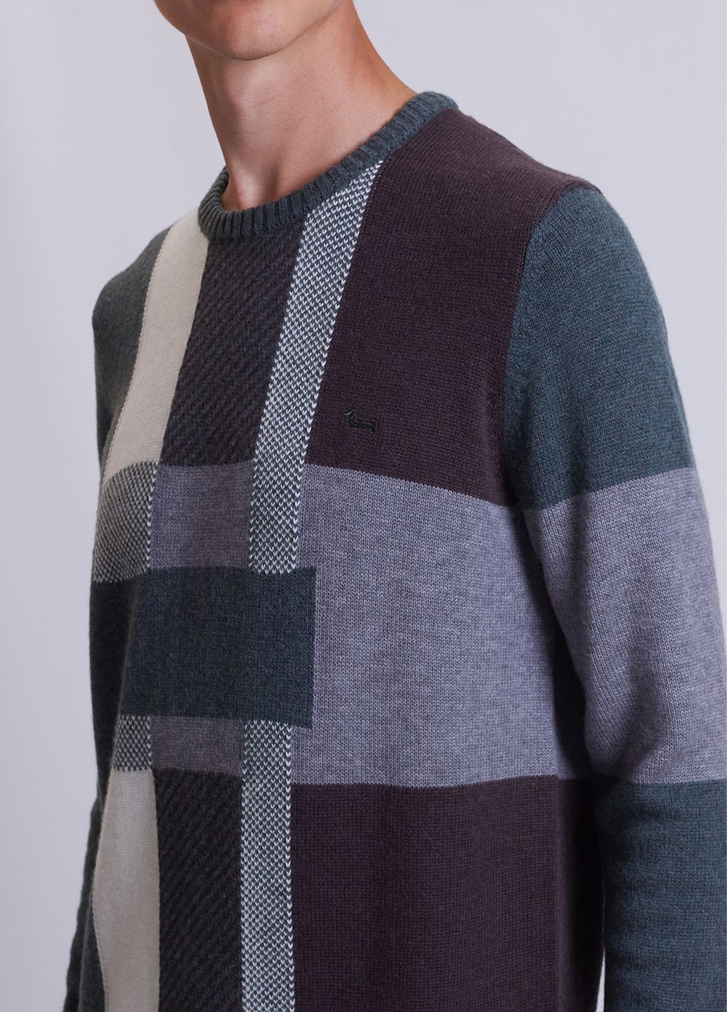 Комбинированный демисезонный свитер Harmont & Blaine