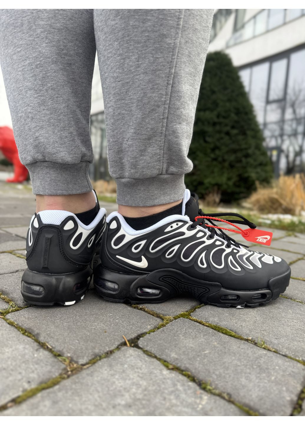КРОССОВКИ ЖЕНСКИЕ NIKE AIR MAX TN PLUS DRIFT BLACK WHITE НАЙК АИР МАКС ТН ПЛЮС No Brand чёрные демисезоны (367115085)