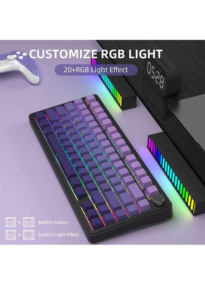 Бездротова ігрова механічна клавітура x85 Purple gradient ATTACK SHARK (370202789)