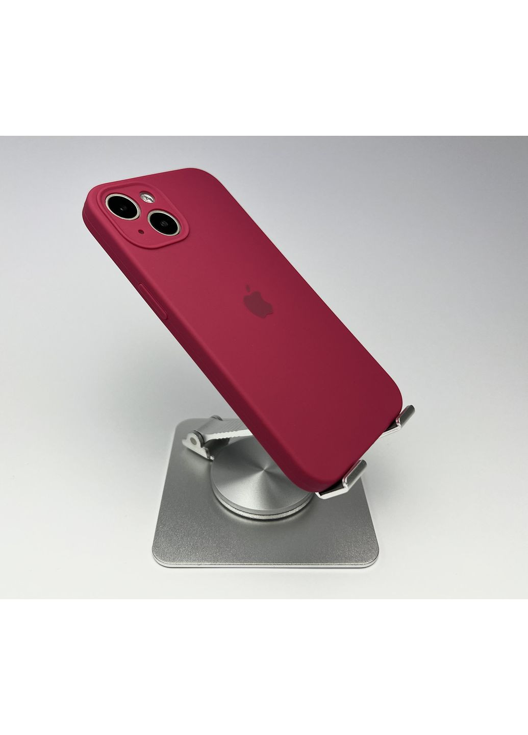Чохол на айфон 13 для iPhone 13 full camera з мікрофіброю силіконовий Малиновий / Crimson Silicone Case (369137433)