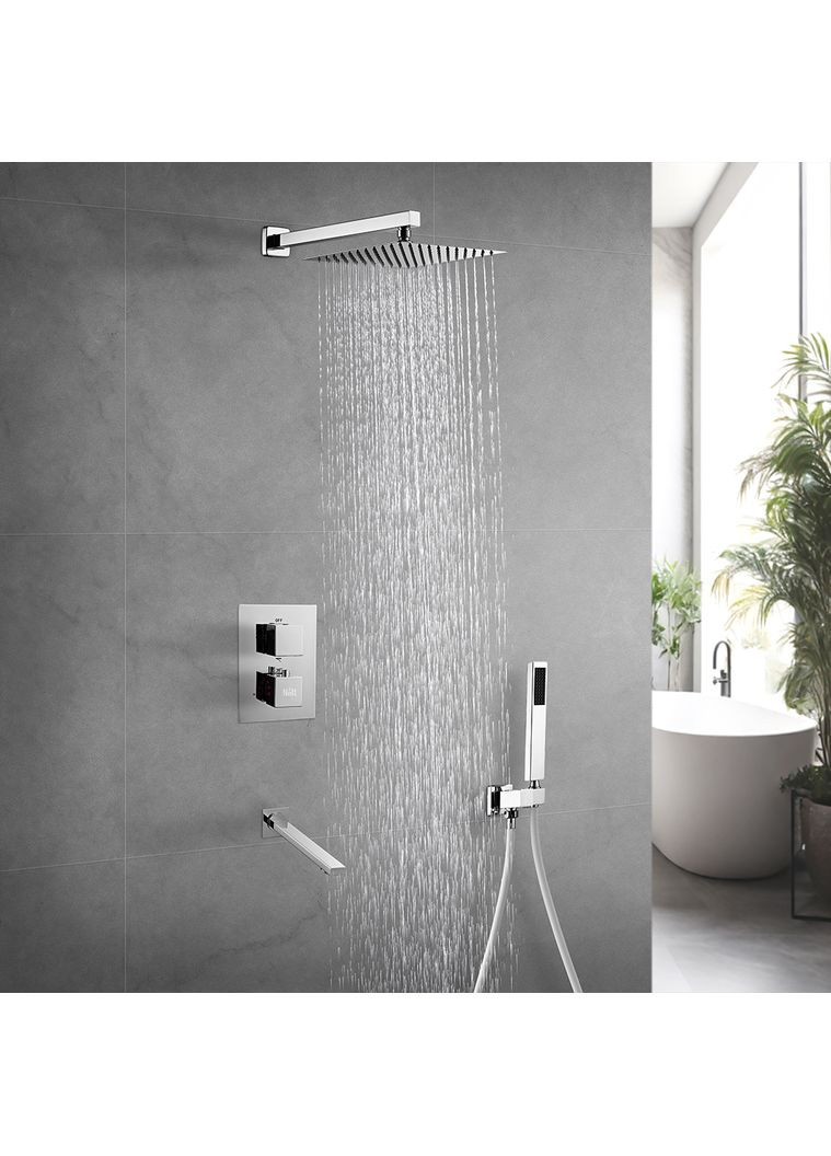 Душевая система с термостатом внутреннего монтажа с изливом Nett TSH-521 (352730036)