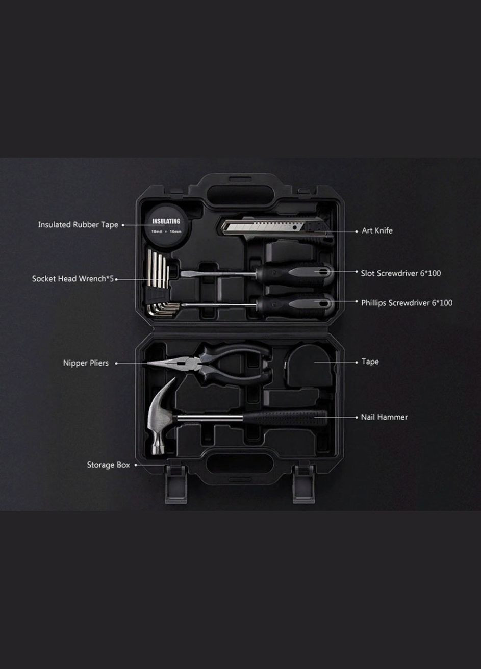 Набор инструментов Xiaomi Jiuxun Tools Toolbox 12*1 PCS No Brand (264743042)