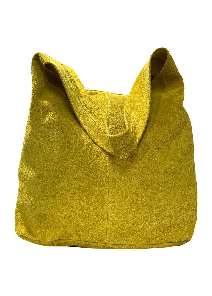 Сумка жіноча шкіряна лимонна мішок мяка італійська (Д/Ш/В) 33/16/33(см) Felicita (336377688)