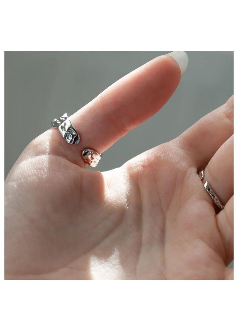 Химерне колечко з білим камінцем унісекс футуризм стиль масивна каблучка регульоване фентезі з кристалом гранж панк fairycore No Brand (331155356)