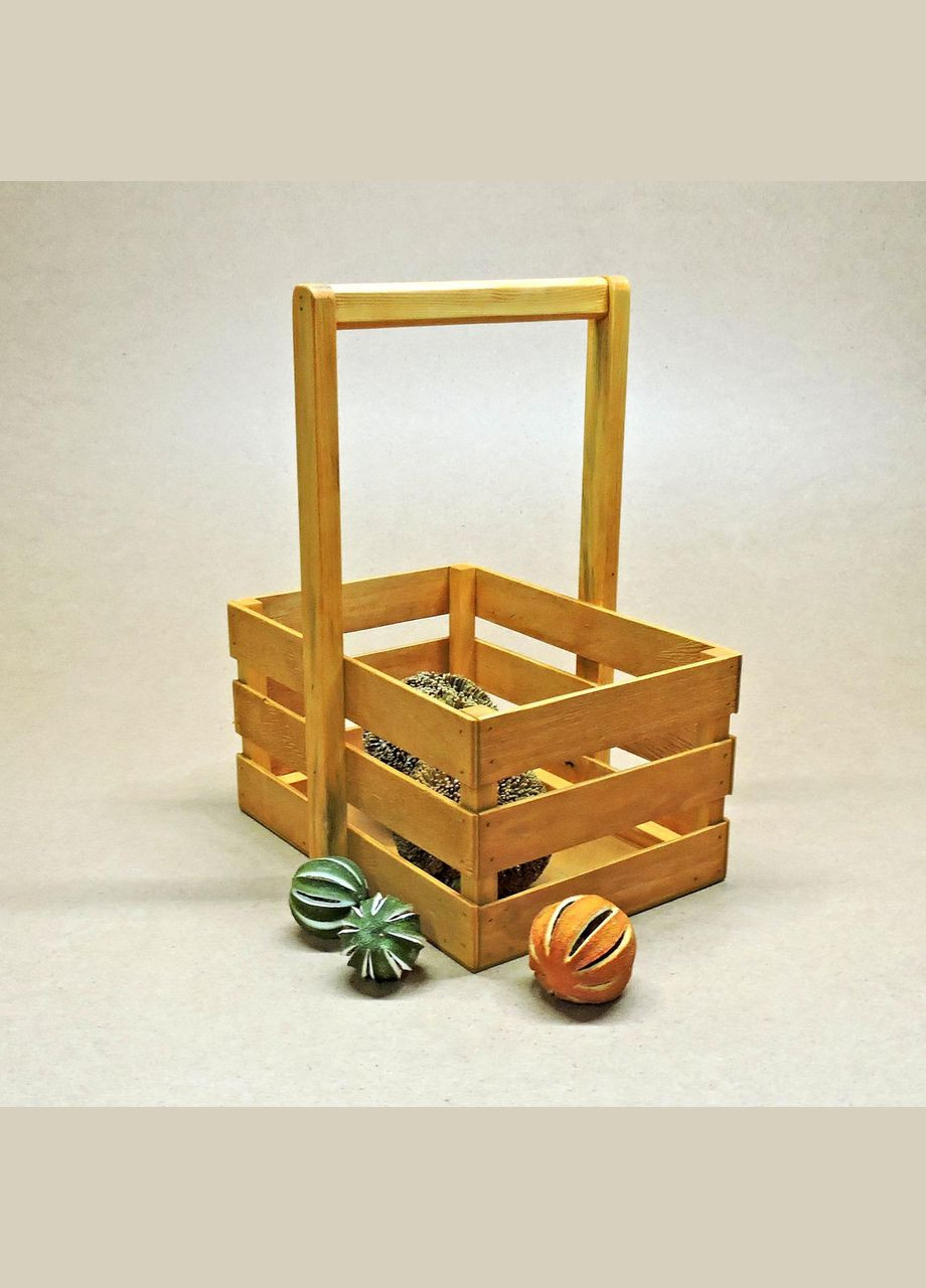 Подарочная корзинка из дерева Шелли 18х30 карри (ПДК-0022303) No Brand (328911046)