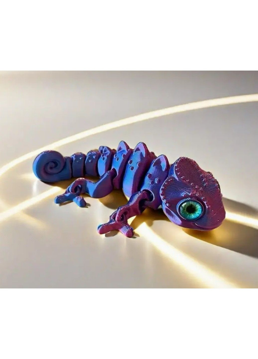 Детская 3Д игрушка Хамелеон подвижный 10см No Brand (331172837)