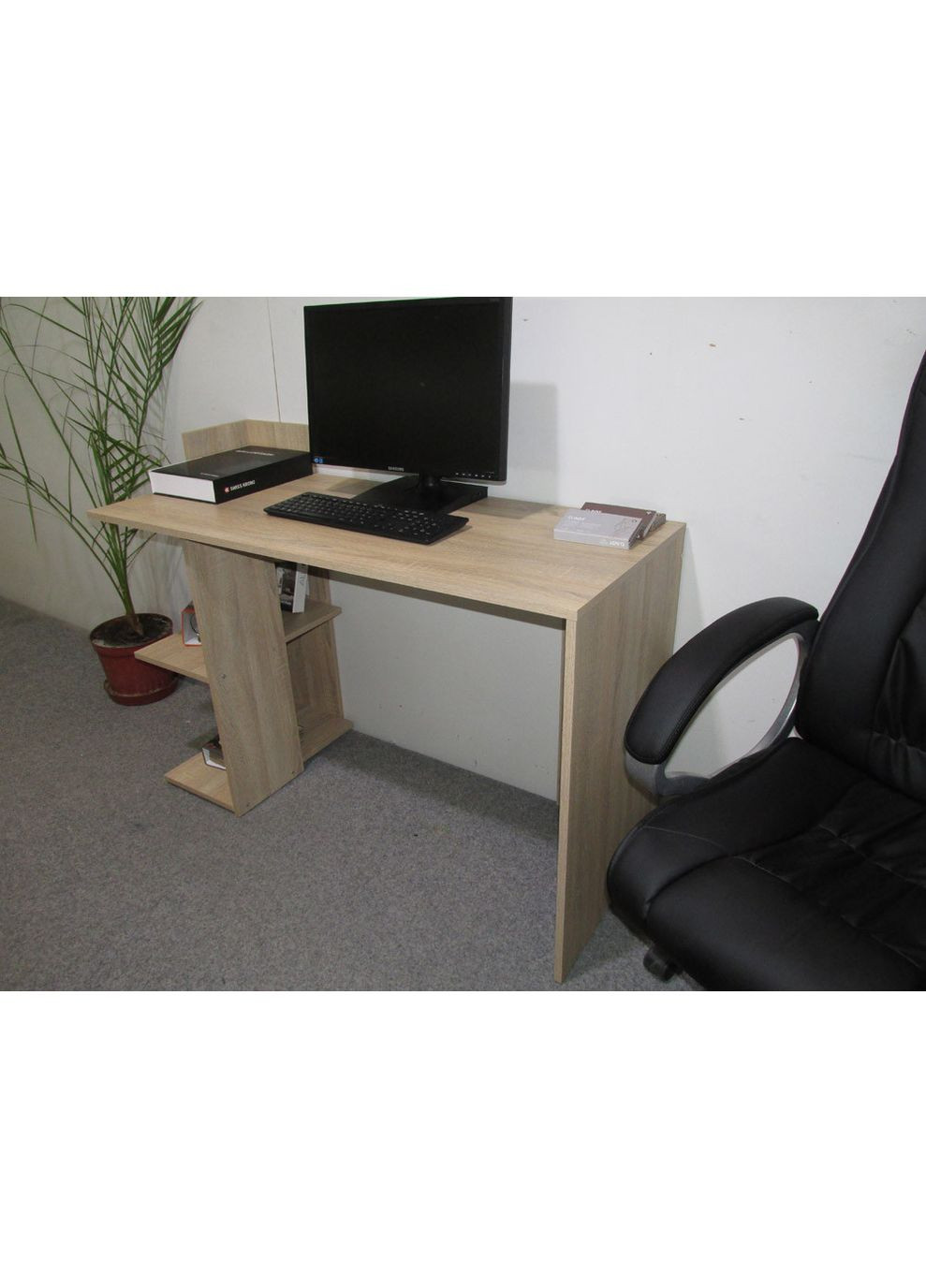 Cтіл комп'ютерний з 2 полицями Джеко 1200/12 Німфея Альба (MZN-031019) М-ЗОН (365876910)