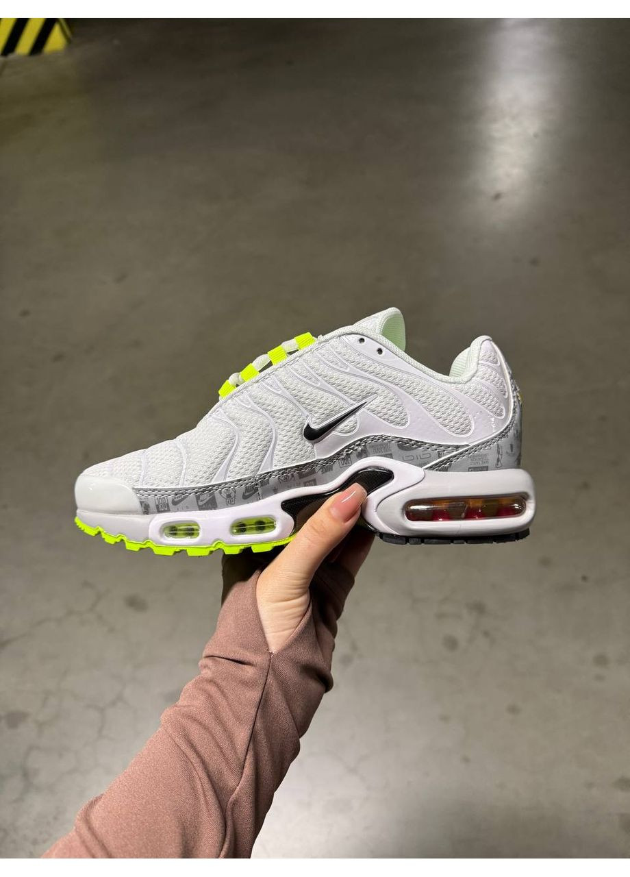 КРОСІВКИ ЖІНОЧІ NIKE TN WHITE ELECTRIC НАЙК АІР МАКС ТН ПЛЮС No Brand білі демісезони (368884512)