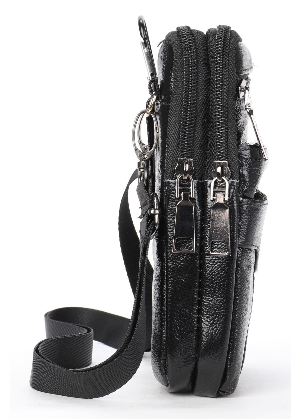 Небольшая кожаная поясная сумка 20359 Черный Vintage (331906558)