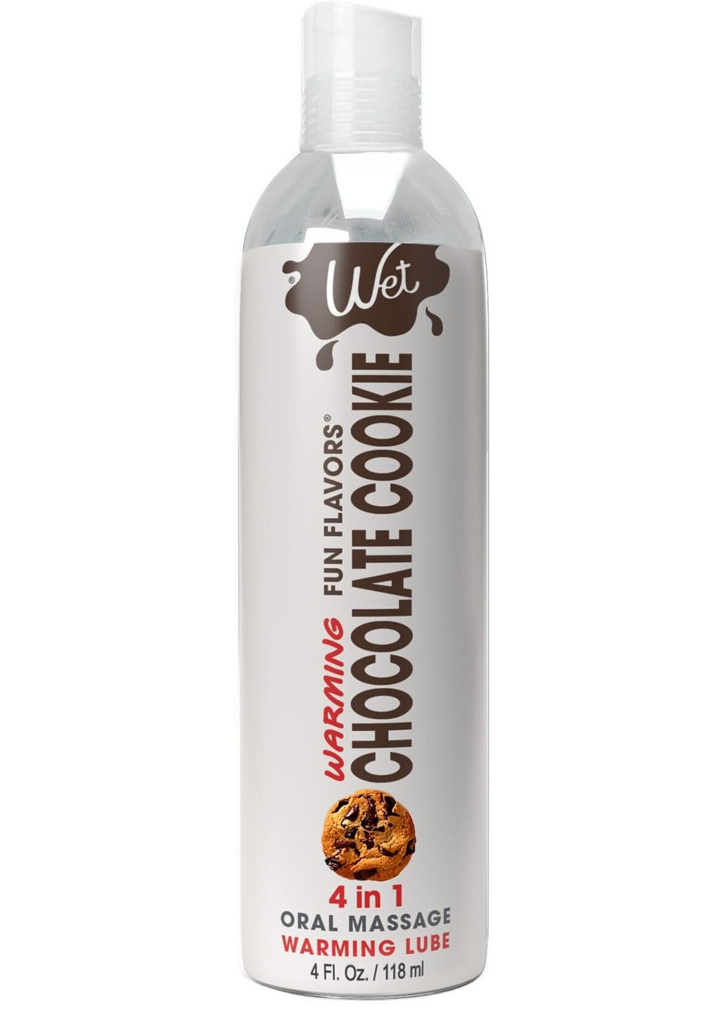Зігрівальний лубрикант на водній основі Warming Chocolate Cookie 4 in 1, без цукру (118 мл) Wet (295262166)