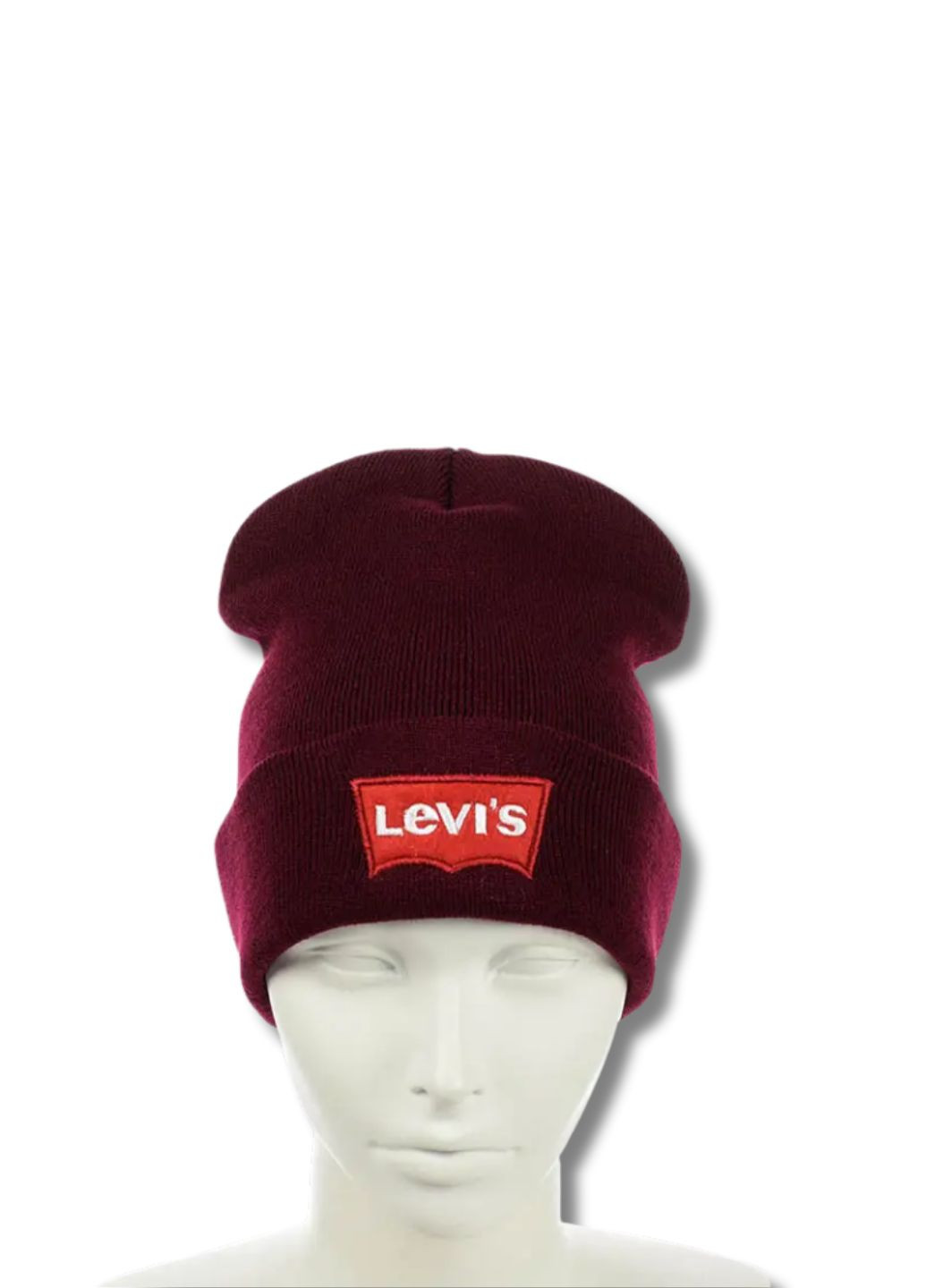 Шапка біні лонг з вишивкою Левайс / Levis No Brand Шапка з вишивкою (345557159)