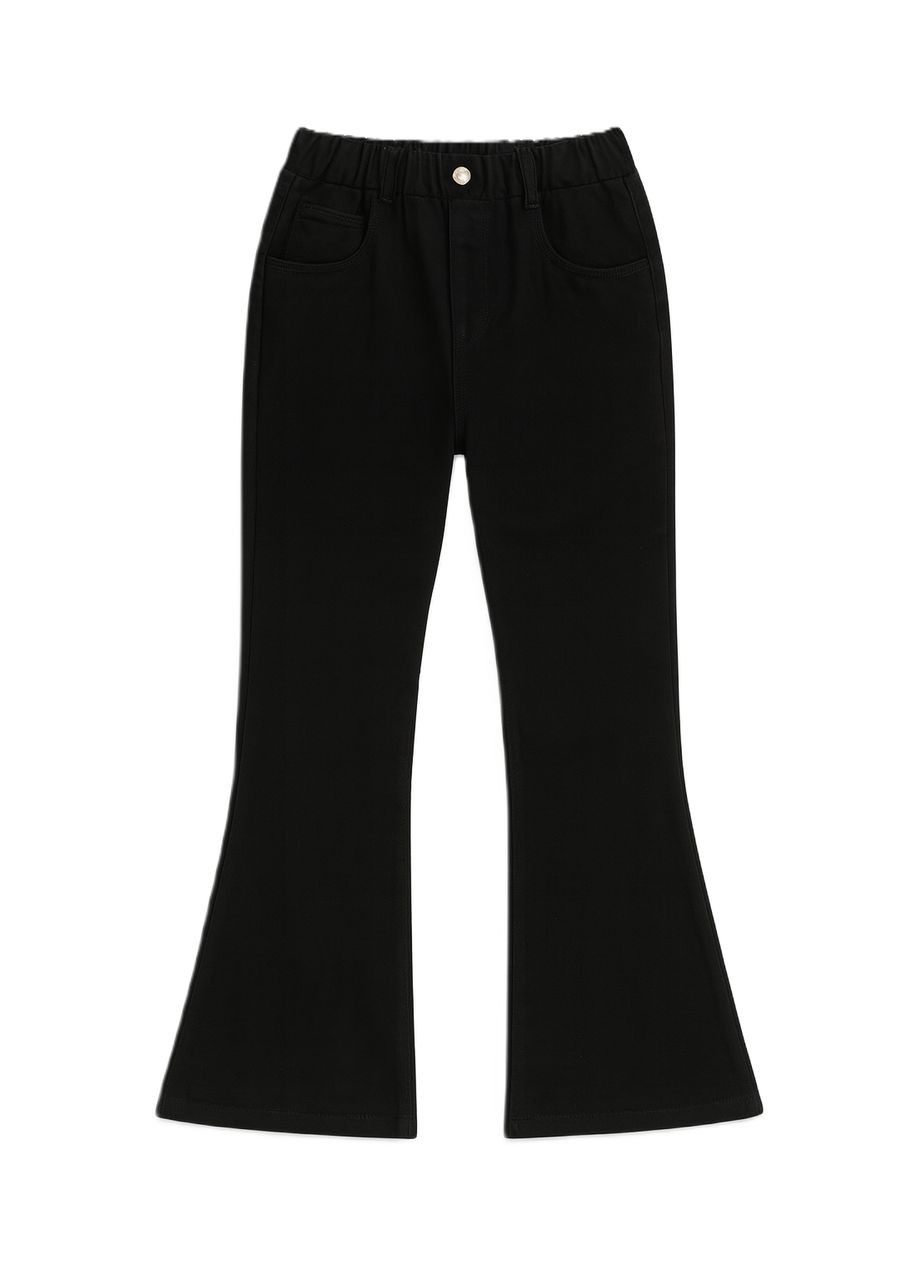 Підліткові джинси кльош для дівчинки чорні (93007) 170 No Brand (360965299)