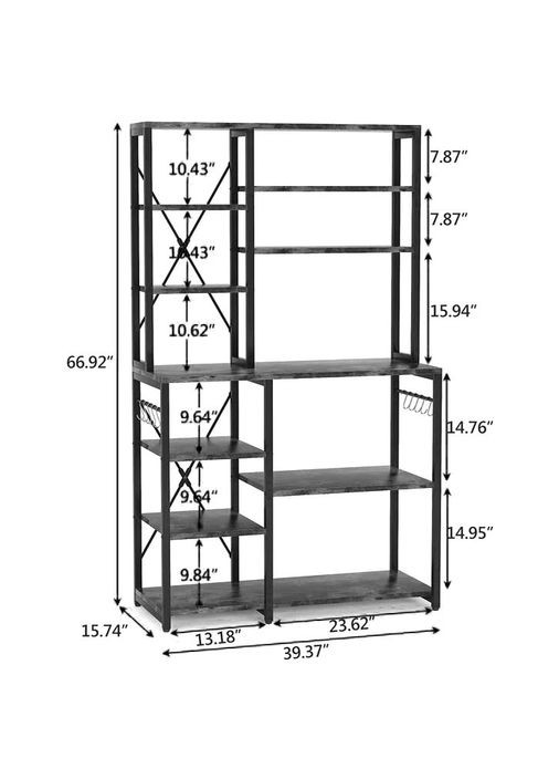 Стеллаж кухонный из дерева Рован венге-мускат (СТА-02601207) No Brand (327845991)