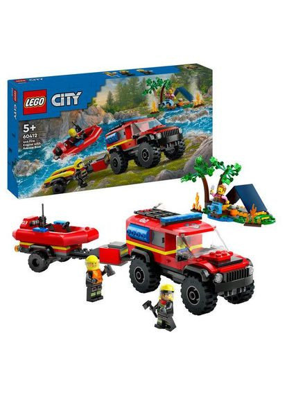 Конструктор Лего Сіті Пожежна машина з рятувальним катером City 60412 Lego (372012296)