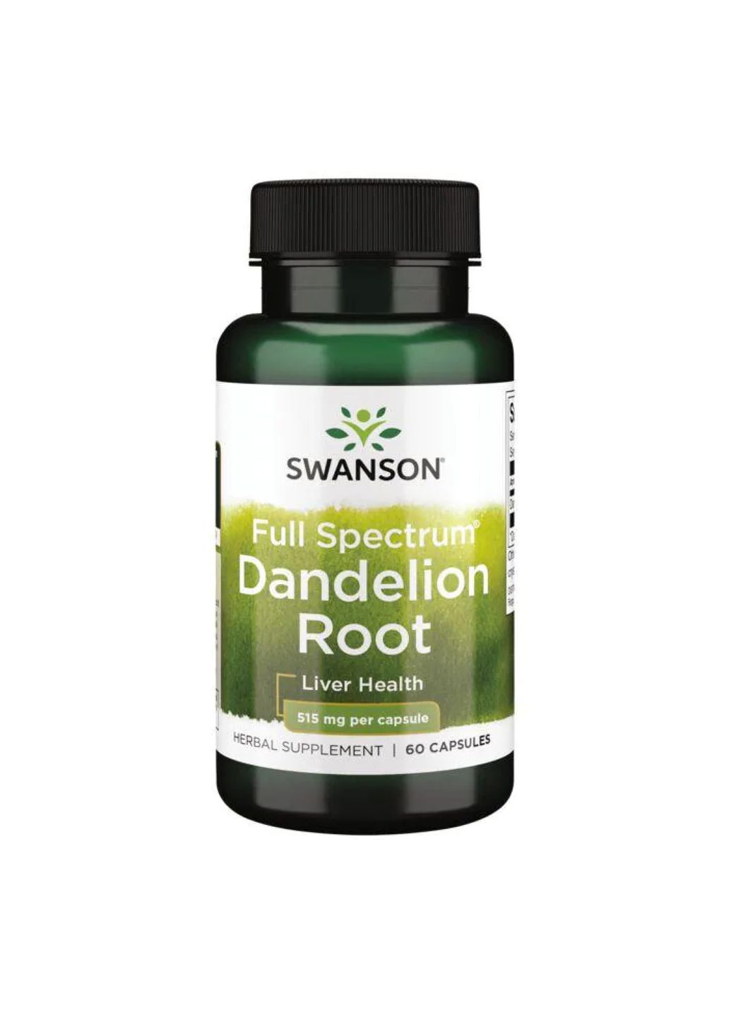 Капсули одуванчика для здоров'я печінки 515 мг 60 капсул без цукру Swanson (367957101)