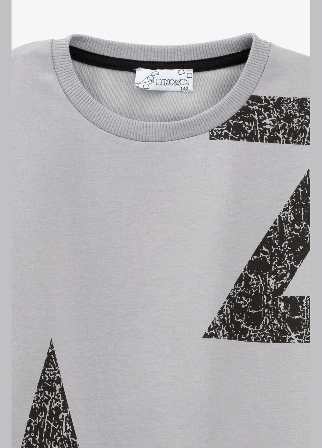 Baby Show свитшот с принтом для мальчика 13225 134 см серый shop (2000990965394) серый повседневный хлопок