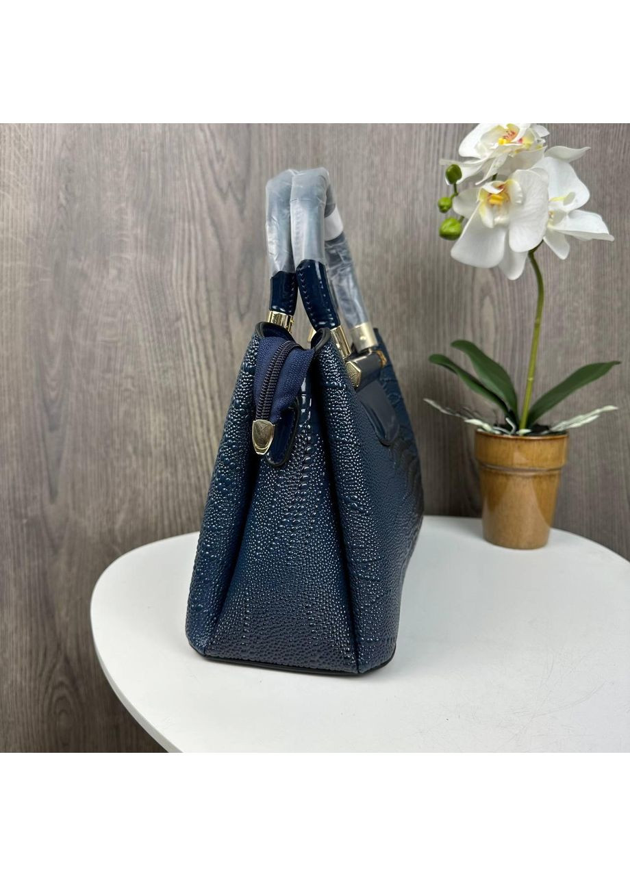 Женская лаковая сумочка Кенгуру рептилия из экокожи цилиндрическая серого цвета ProDobro (363135812)