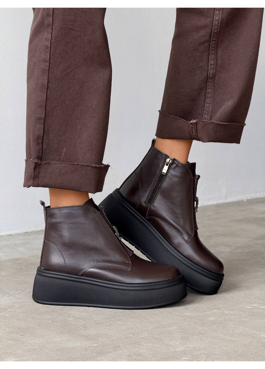 Зимние зимние кожаные ботинки Helen