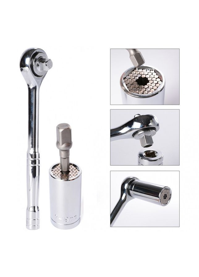 Торцевой гаечный ключ Gator Grip универсальный (Silver) No Brand (325877338)