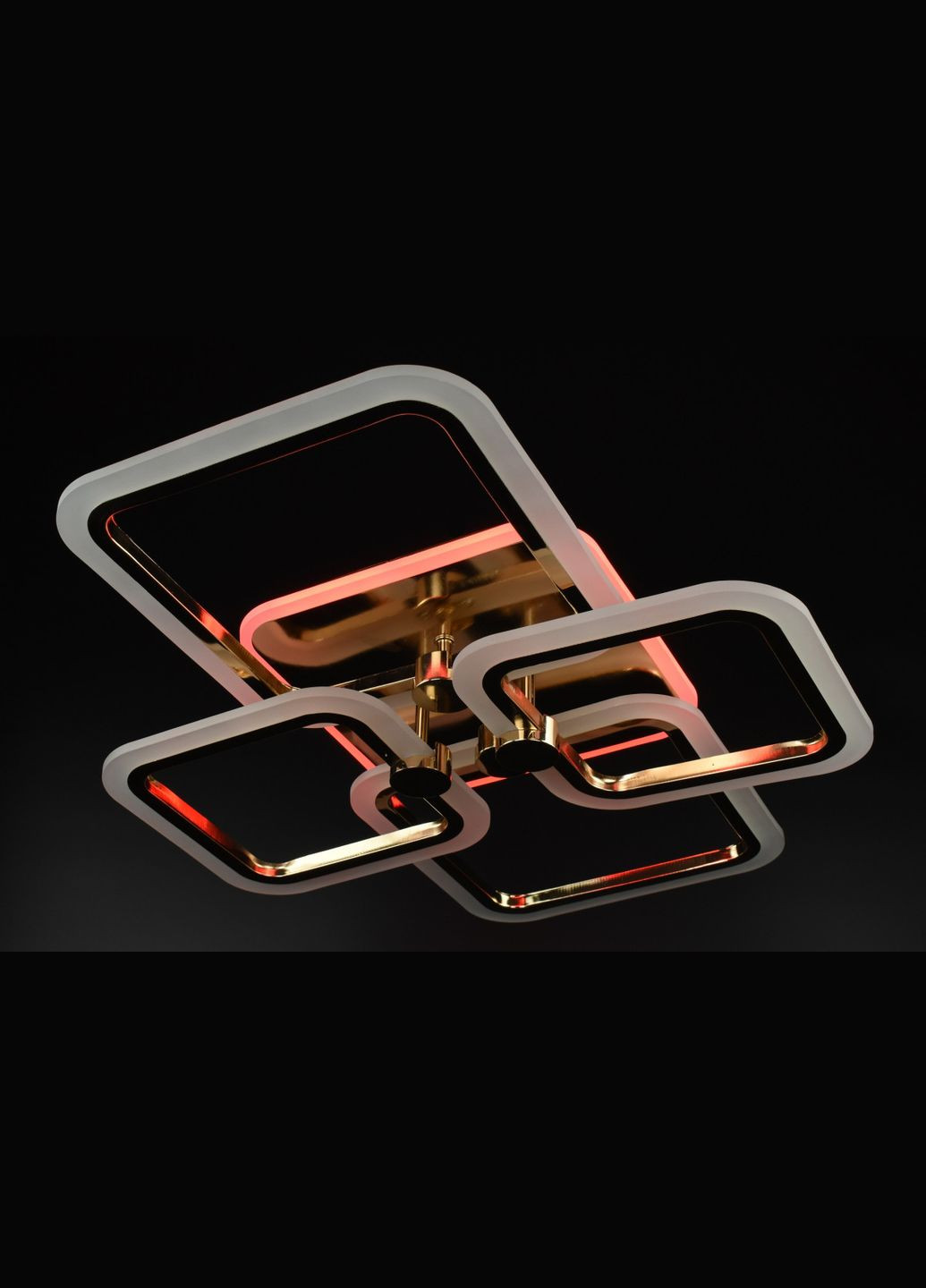 Люстра светодиодная потолочная LED светильник для квартиры на потолок лэд с пультом 26945 Золото 11х48х60 см. Sunnysky (364760463)