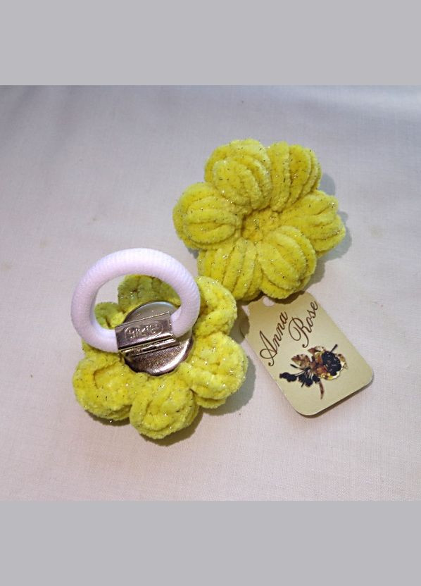 Гумка для волосся ручної роботи "Жовта квіточка" No Brand (349842255)