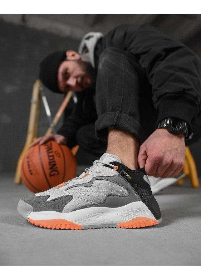 Світло-сірі всесезон чоловічі кросівки steper orange No Brand